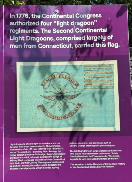 THE SECOND CONTINENTAL LIGHT DRAGOONS REVOLUTIONARY WAR MEMORIAL PLAQUE