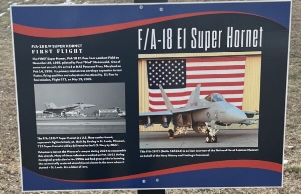 F/A-18 EL SUPER HORNET AIRCRAFT MEMORIAL PLAQUE