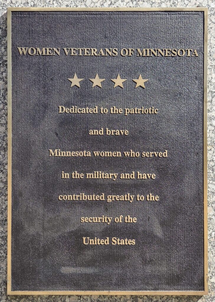 WOMEN VETERANS OF MINNESOTA WAR MEMORIAL PLAQUE