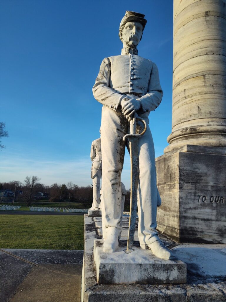 NATIONAL HOME FOR DISBALED VOLUNTEER SOLDIERS CIVIL WAR MEMEORIAL STATUE D