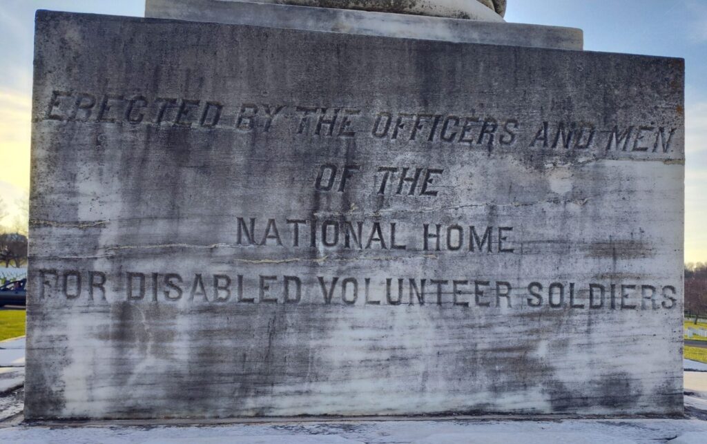 NATIONAL HOME FOR DISABLED VOLUNTEER SOLDIERS CIVIL WAR MEMORIAL STONE A