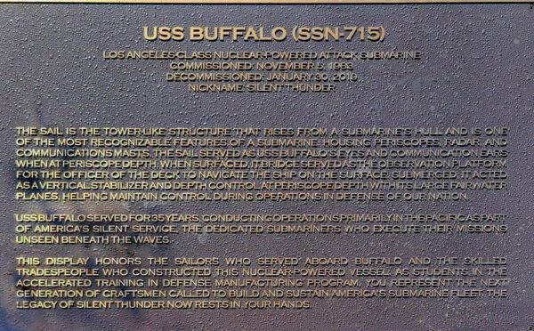 USS BUFFALO (SSN-715) MEMORIAL PLAQUE