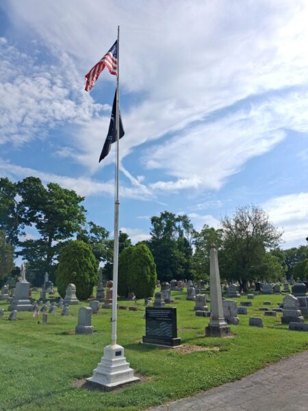 DEDICATED TO THE MEMORY OF CIVIL WAR VETERANS MEMORIAL FLAGPOLE