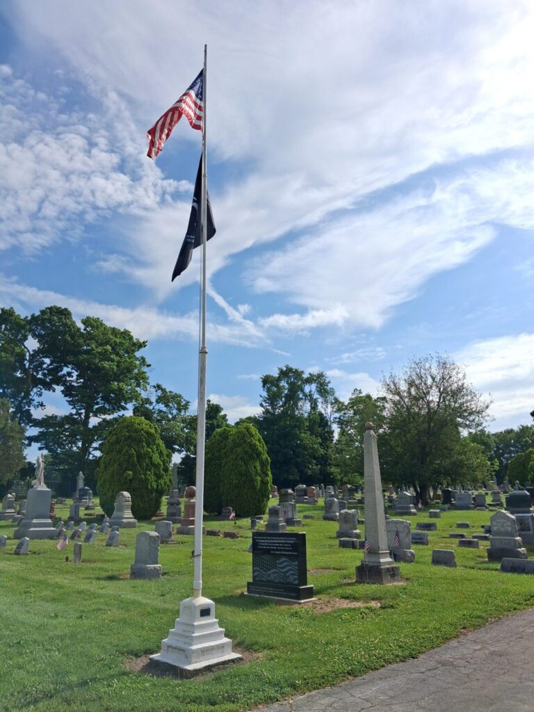 DEDICATED TO THE MEMORY OF CIVIL WAR VETERANS MEMORIAL FLAGPOLE