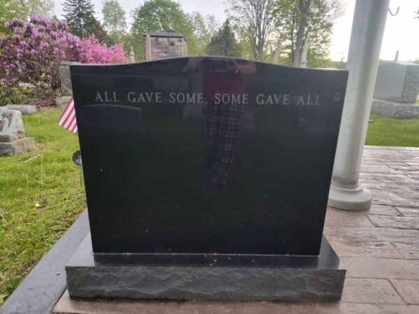 MANTUA CEMETERY WAR VETERANS MEMORIAL STONE D