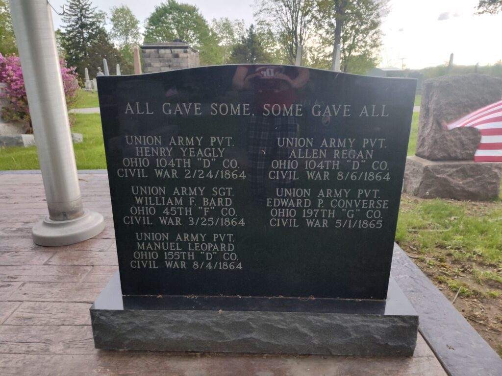 MAMTIA CEMETERY WAR VETERANS MEMORIAL STONE B