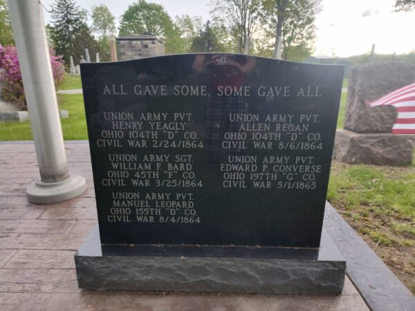 MAMTIA CEMETERY WAR VETERANS MEMORIAL STONE B