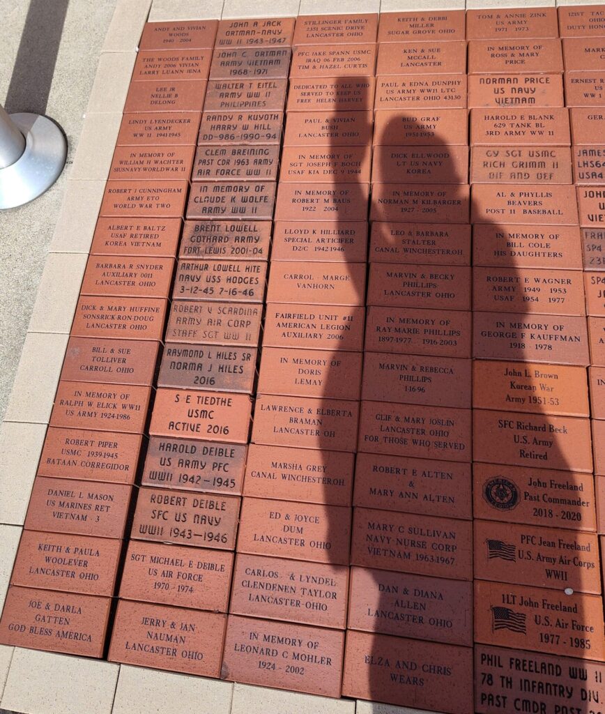 AMERICAN LEGION POST NO. 11 VETERANS MEMORIAL BRICKS SECTION A