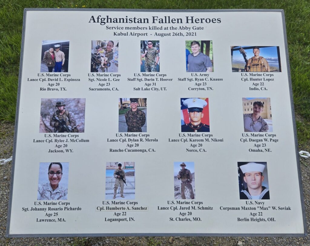 AFGHANISTAN FALLEN HEROES WAR MEMORIAL PLAQUE