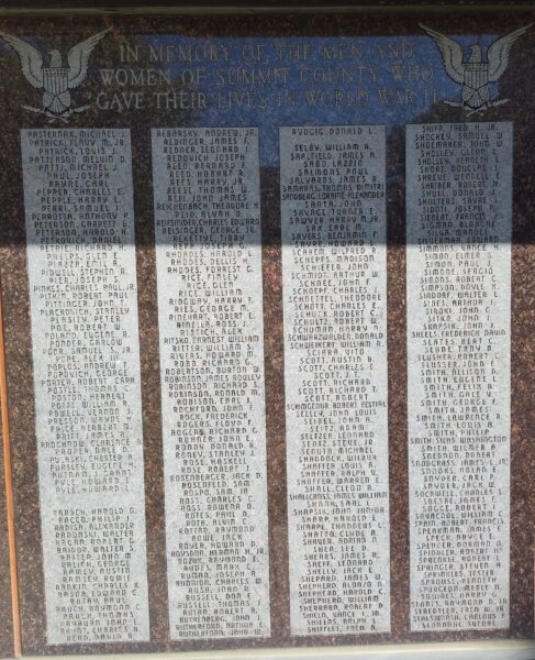 SUMMIT COUNTY WORLD WAR II VETERANS SECTION E