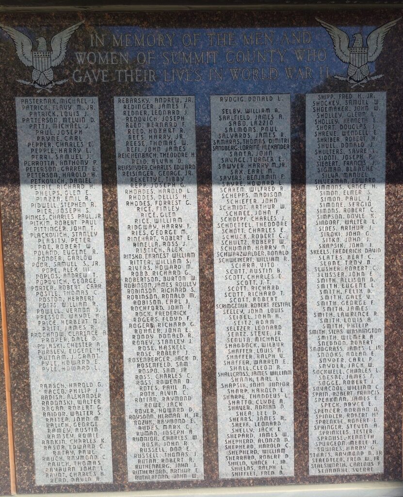 SUMMIT COUNTY WORLD WAR II VETERANS SECTION E