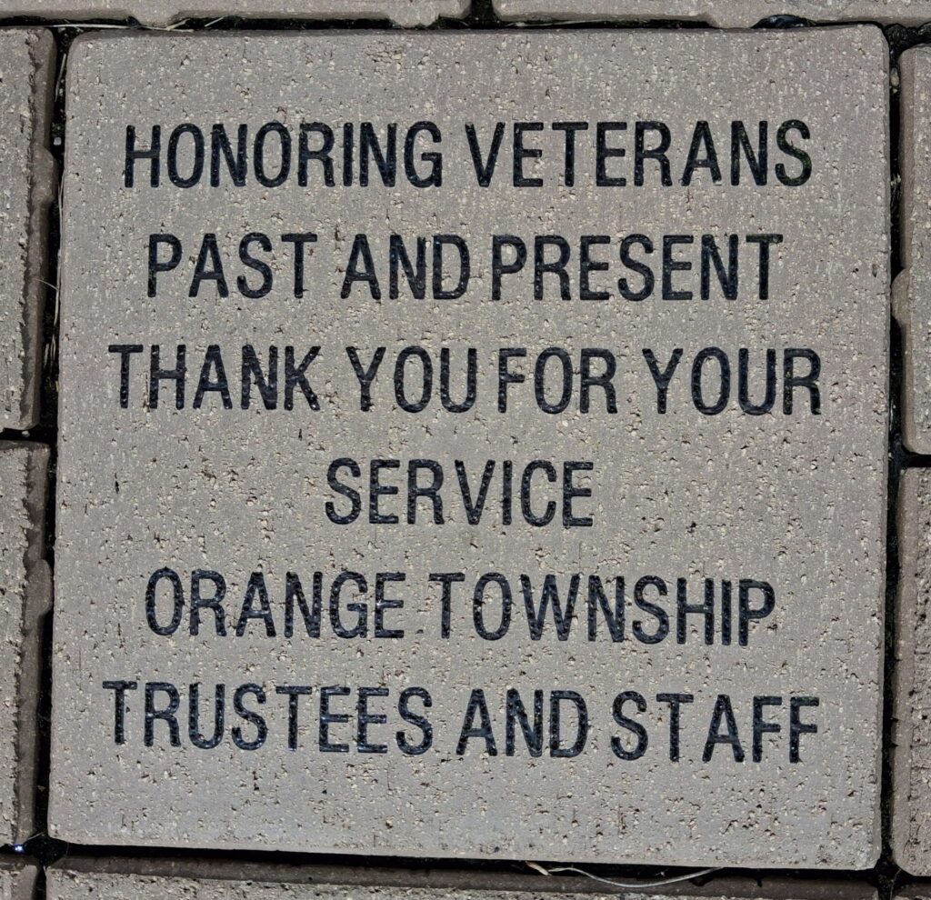 ORANGE TOWNSHIP VETERANS MEMORIAL STONE B