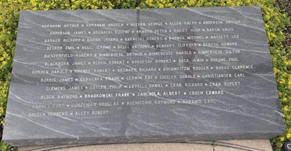 ROSELLE WAR VETERANS MEMORIAL STONE A