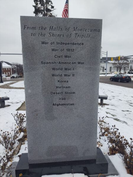 UNITED STATES MARINE CORPS FREEDOM IS NOT FREE MEMORIAL BACK