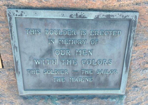 THIS BOULDER ALL VETERANS MEMORIAL PLAQUE