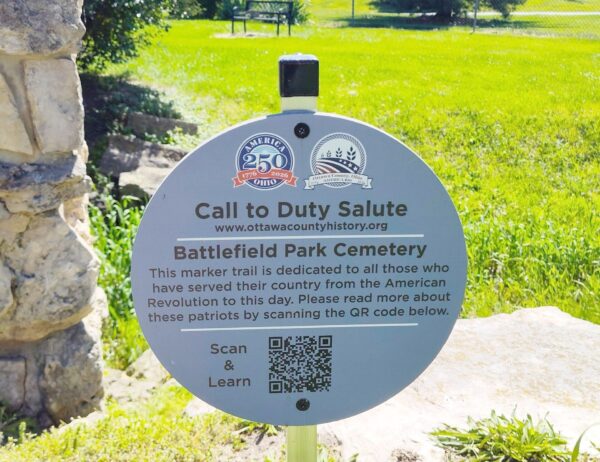 BATTLEFIELD PARK CEMETERY CALL TO DUTY SALUTE WAR MEMORIAL PLAQUE