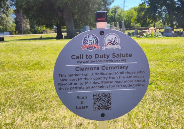 CLEMONS CEMETERY CALL TO DUTY SALUTE WAR MEMORIAL PLAQUE