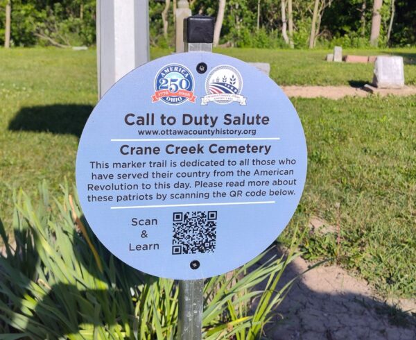 CRANE CREEK CEMETERY CALL TO DUTY SALUTE WAR MEMORIAL PLAQUE