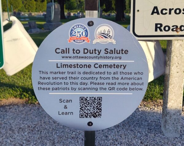 LIMESTONE CEMETERY CALL TO DUTY SALUTE WAR MEMORIAL PLAQUE
