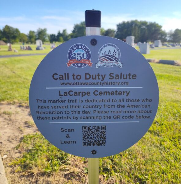 LACARPE CEMETERY CALL TO DUTY SALUTE WAR MEMORIAL PLAQUE