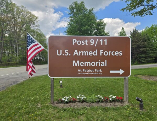 POST 9/11 U.S. ARMED FORCES MEMORIAL MARKER