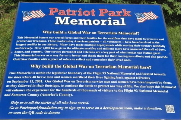 PATRIOT PARK MEMORIAL PLAQUE