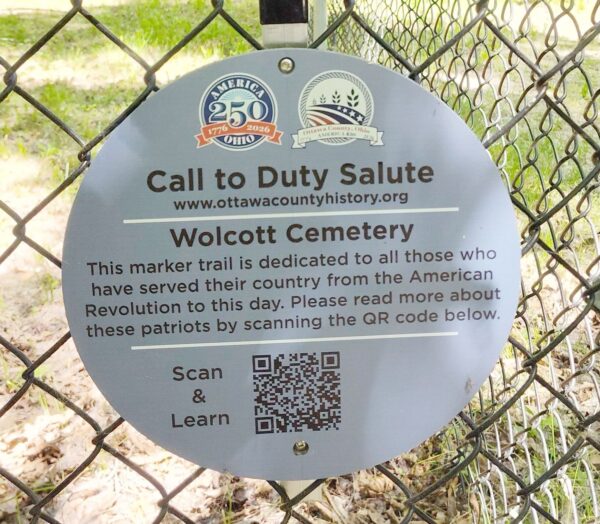 WOLCOTT CEMETERY CALL TO DUTY SALUTE WAR MEMORIAL PLAQUE