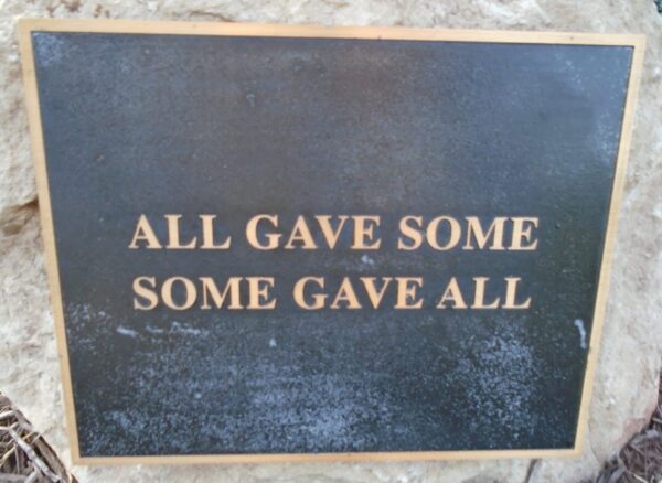 SPRINGFIELD, IL ALL GAVE SOME SOME GAVE ALL MEMORIAL PLAQUE