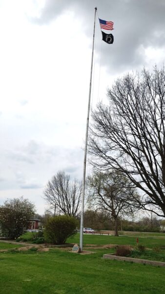 THE FLAG OF THE UNITED STATES AT MEMORIAL PARK