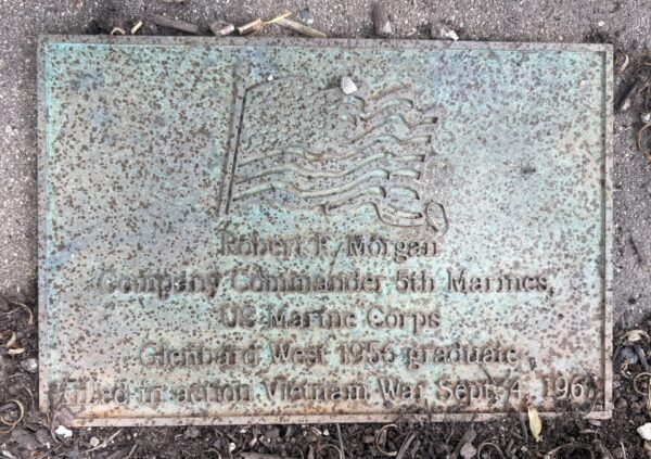 ROBERT F. MORGAN WAR MEMORIAL TREE PLAQUE