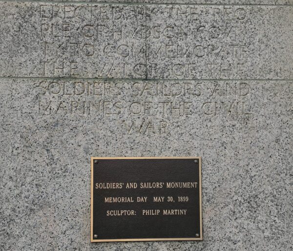 HUDSON COUNTY SOLDIERS’ AND SAILORS’ MONUMENT PLAQUE