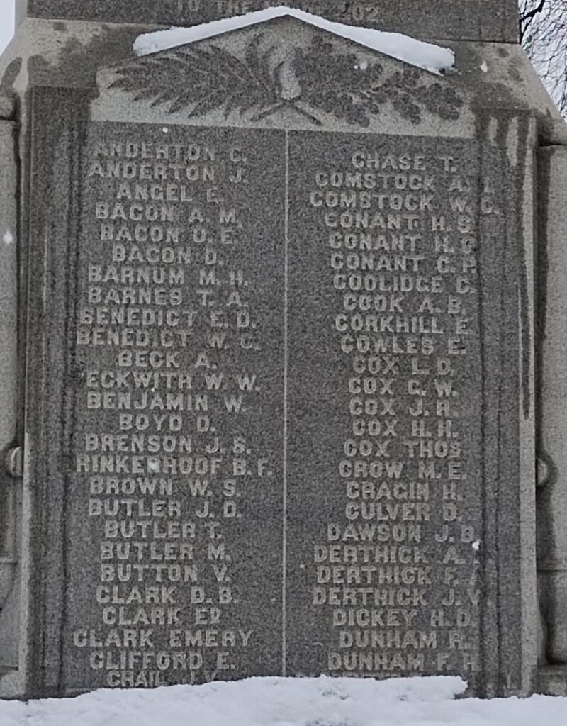 BEDFORD CIVIL WAR MEMORIAL STONE A