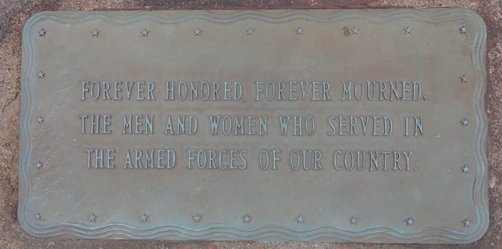 CENTER CEMETERY VETERANS MEMORIAL FLAGPOLE STONE