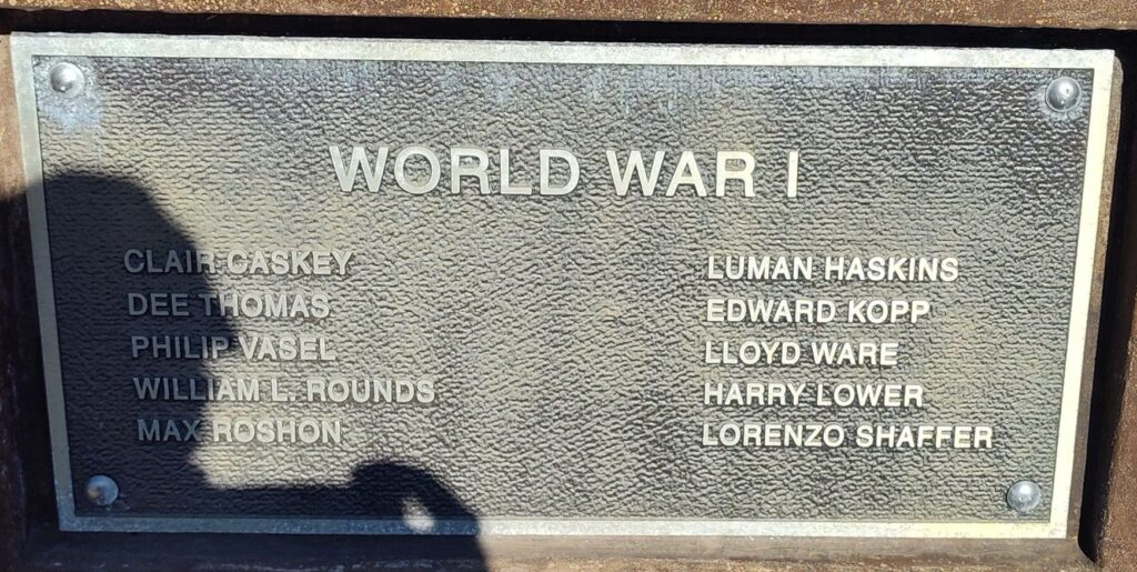 WADSWORTH AMERICAN LEGION POST #170 WAR VETERANS MEMORIAL PLAQUE B