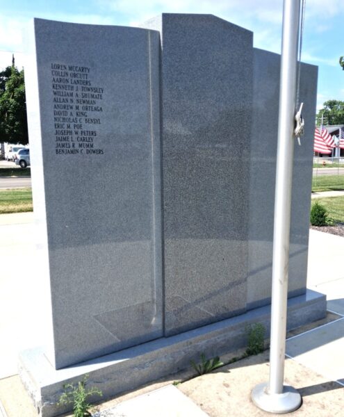 SAINT JOSEPH-OGDEN HIGH SCHOOL VETERANS MEMORIAL BACK