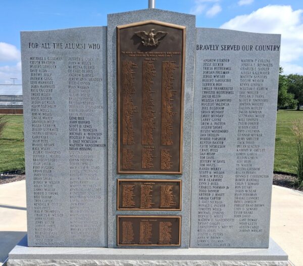 SAINT JOSEPH-OGDEN HIGH SCHOOL VETERANS MEMORIAL FRONT