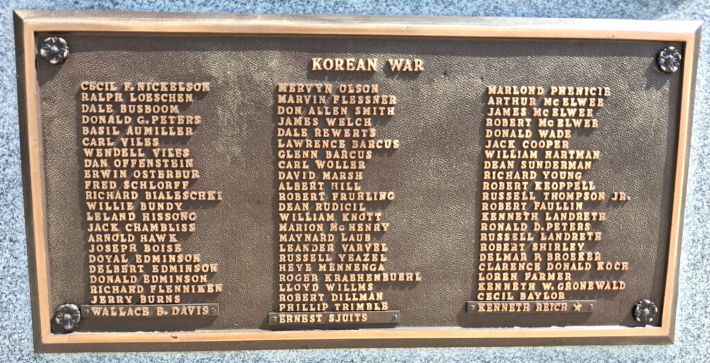 SAINT JOSEPH-OGDEN HIGH SCHOOL VETERANS MEMORIAL PLAQUE C