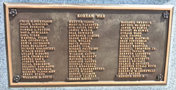 SAINT JOSEPH-OGDEN HIGH SCHOOL VETERANS MEMORIAL PLAQUE C