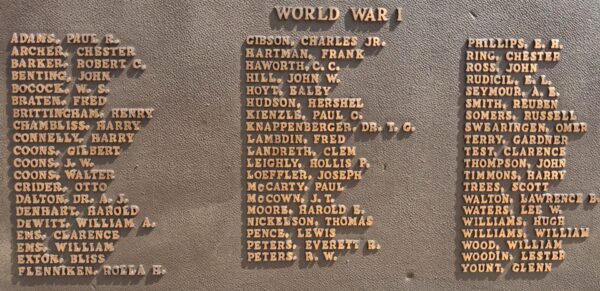 SAINT JOSEPH-OGDEN HIGH SCHOOL VETERANS MEMORIAL PLAQUE A