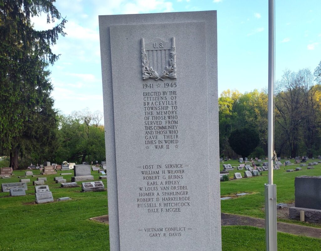 BRACEVILLE TOWNSHIP WORLD WAR II MEMORIAL