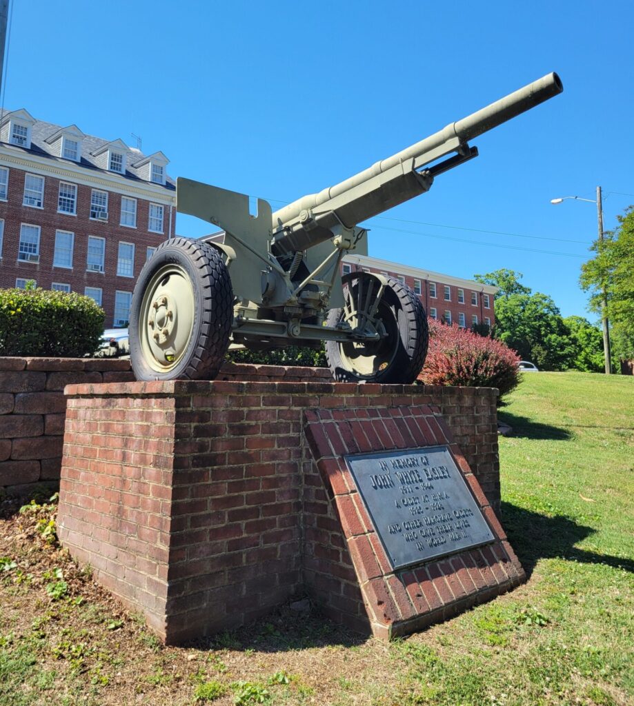 JOHN WHITE EASLEY AND OTHER HARGRAVE CADETS WAR MEMORIAL CANNON