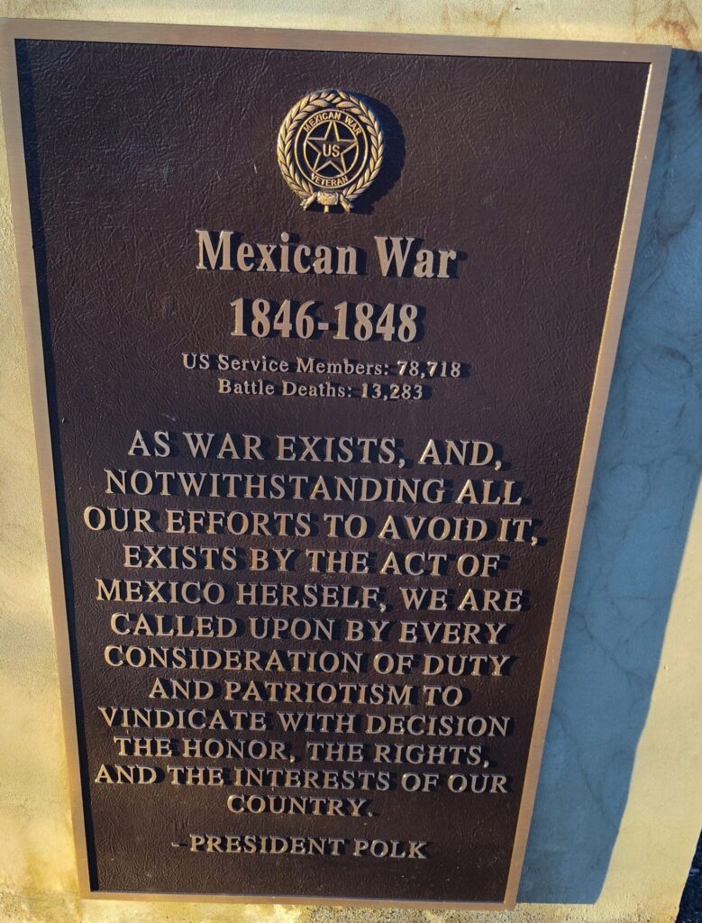 NORTH RIDGEVILLE MEXICAN WAR MEMORIAL PLAQUE