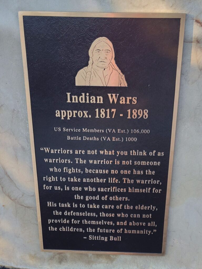 NORTH RIDGEVILLE INDIAN WARS MEMORIAL PLAQUE
