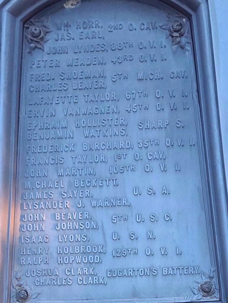 EATON TOWNSHIP CIVIL WAR MEMORIAL PLAQUE C