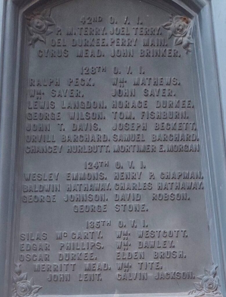 EATON TOWNSHIP CIVIL WAR MEMORIAL PLAQUE B