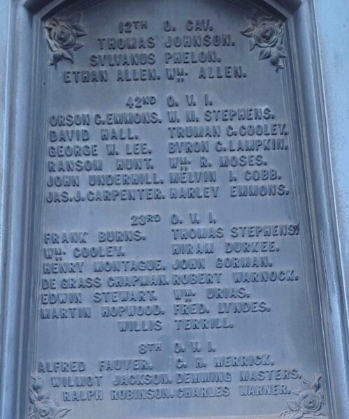 EATON TOWNSHIP CIVIL WAR MEMORIAL PLAQUE A