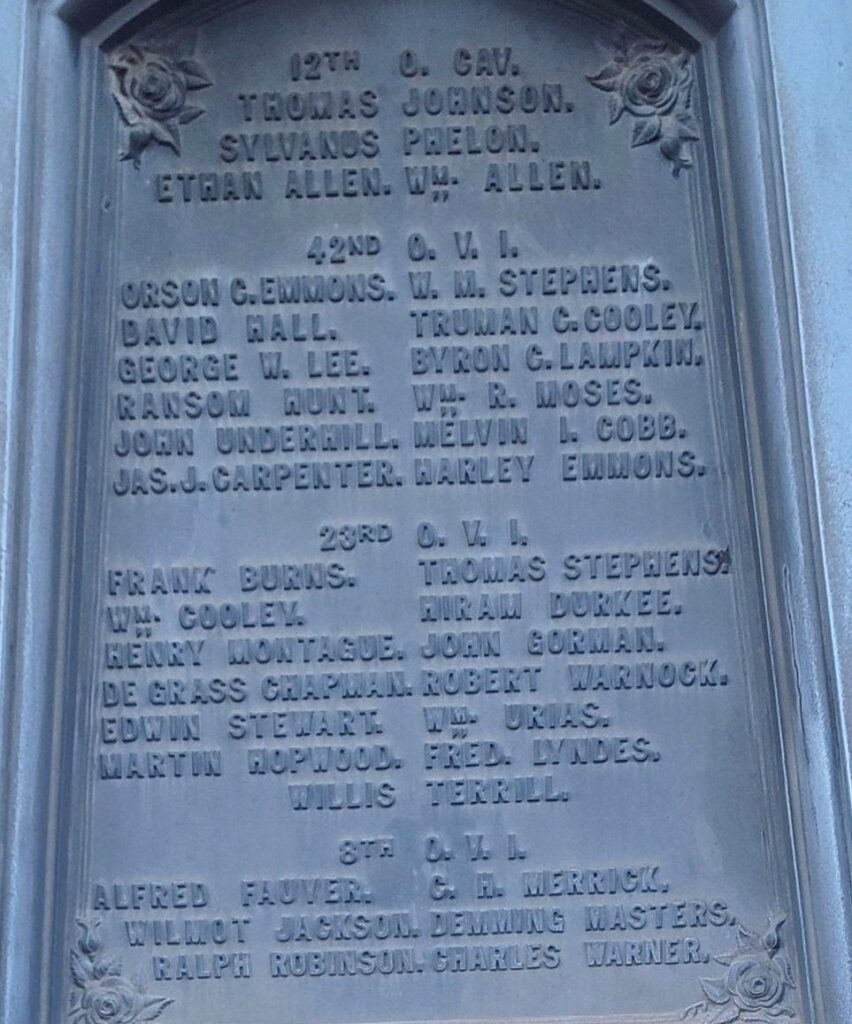 EATON TOWNSHIP CIVIL WAR MEMORIAL PLAQUE A
