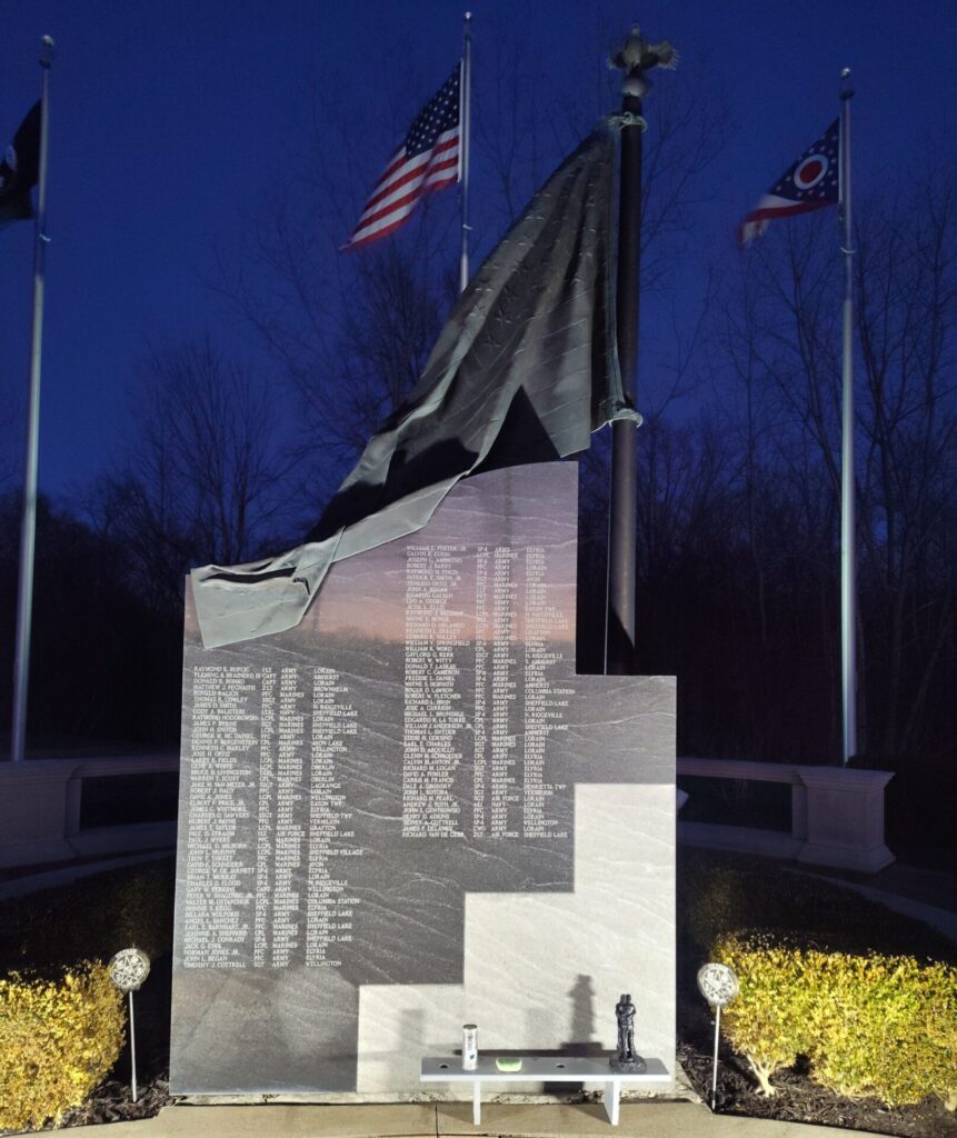 LORAIN COUNTY VIETNAM VETERANS MEMORIAL CENTER STONE FRONT