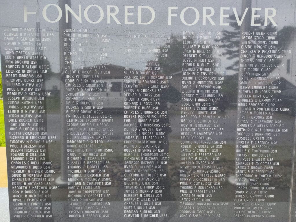 HEROES WALL HONORED FOREVER WAR MEMORIAL STONE E