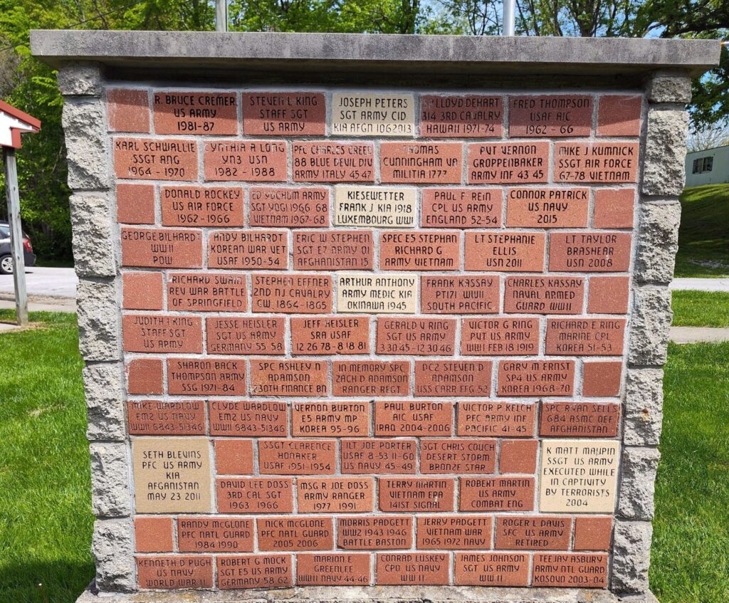 AMERICAN LEGION POST #755 VETERANS WALL OF HONOR MEMORIAL WALL D